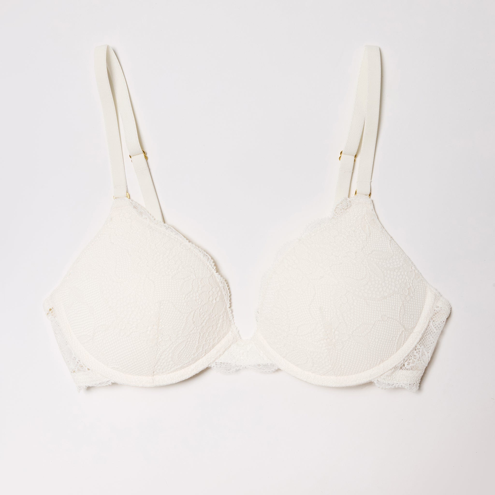 All Over Lace Lift Up Bra Ecru - Image 9