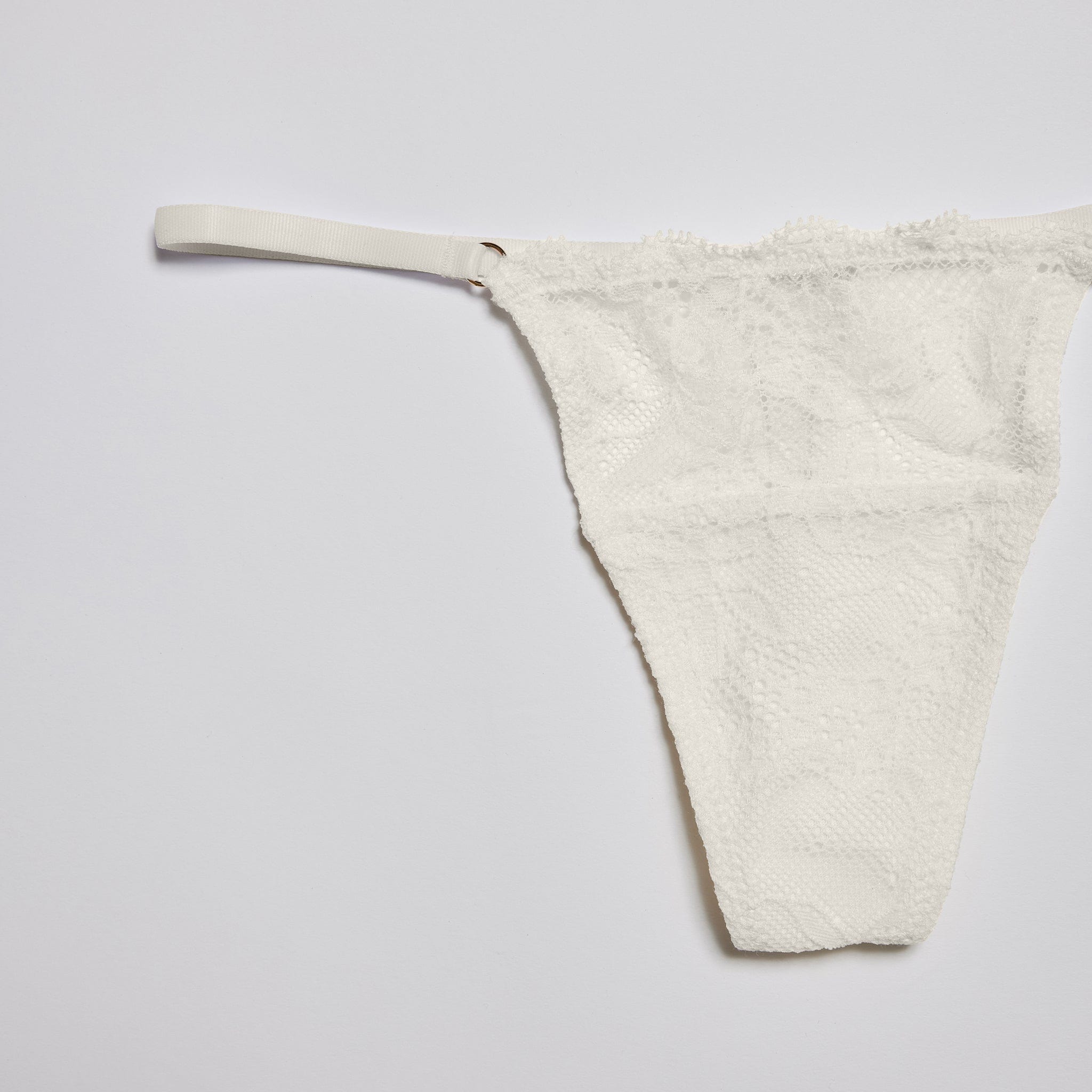 Lace String Thong Ecru - Image 6