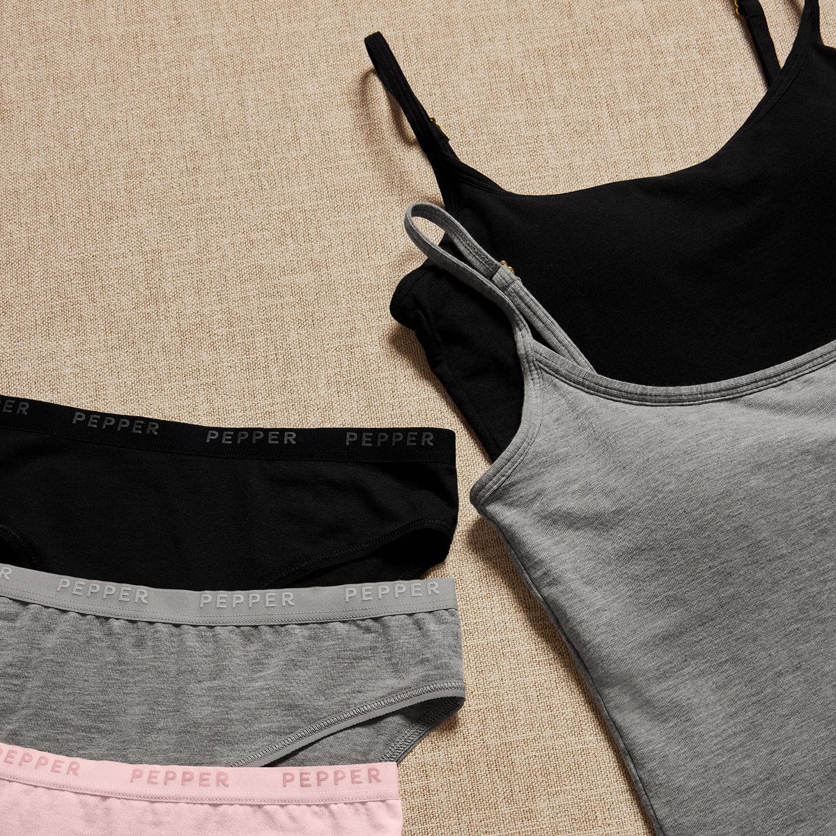 Supima® Cotton Cami Bra Black - Image 7