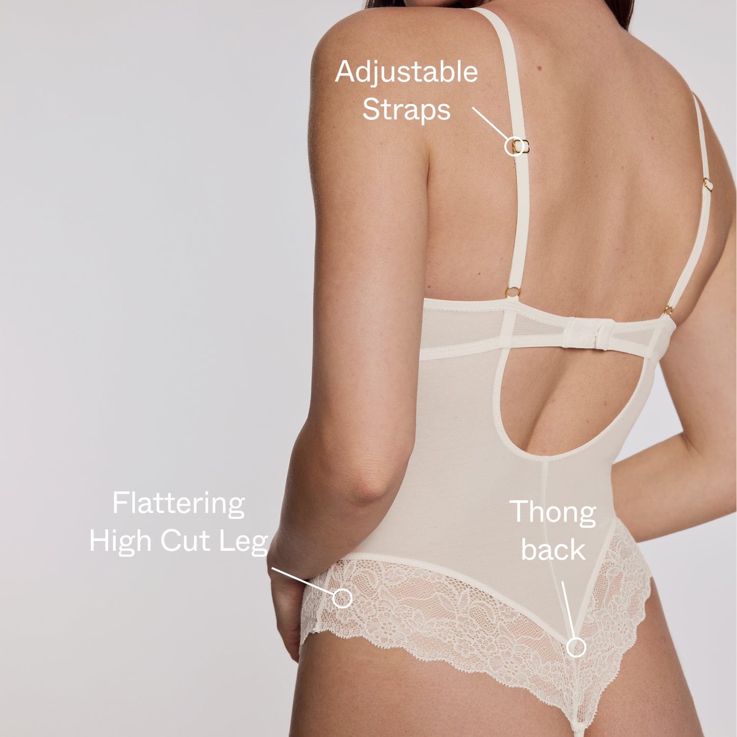 Lace Lift Up Teddy Black - Image 5