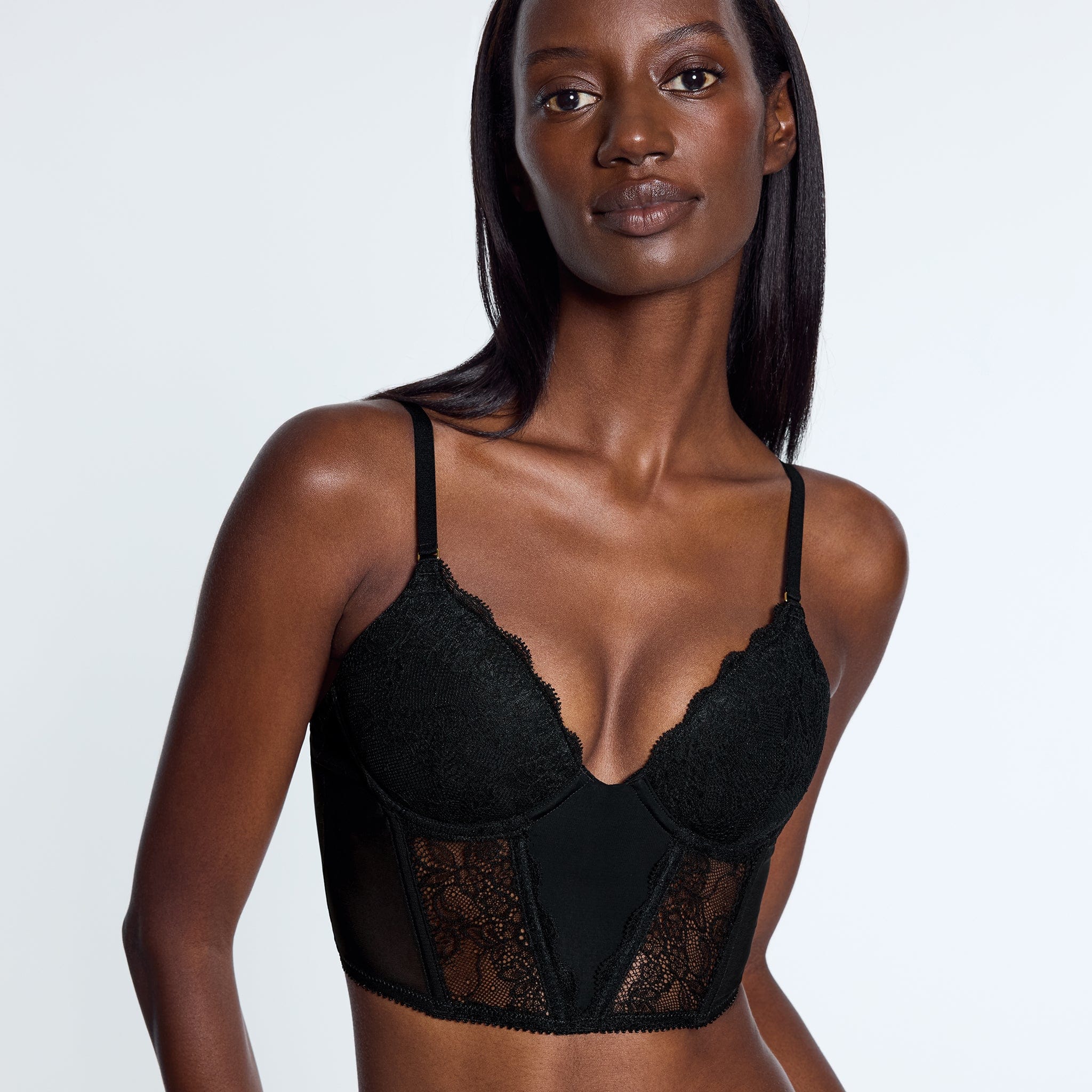 Lace Lift Up Corset Top Black - Image 6