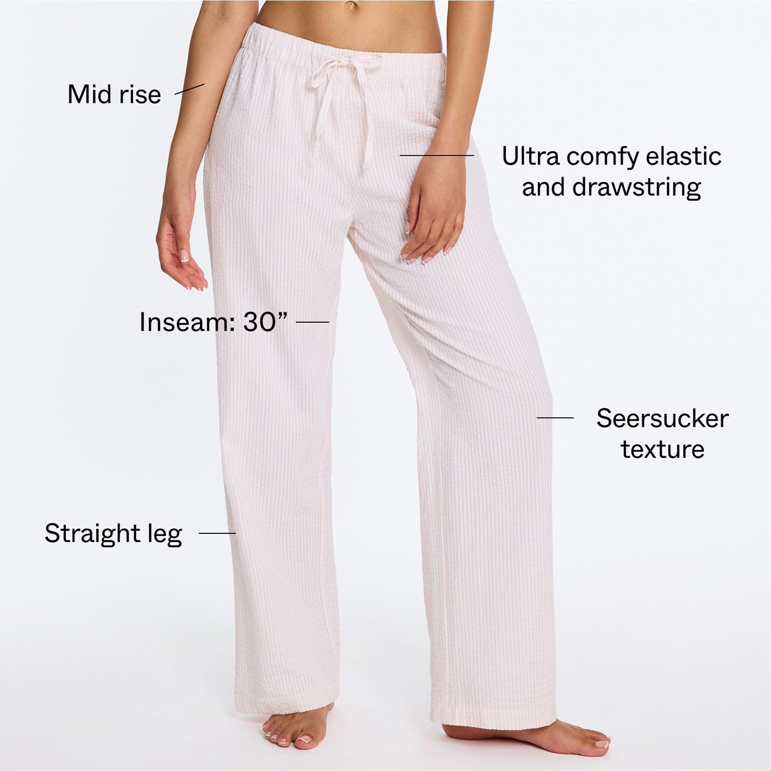 Cotton Lounge Pant Ballet Stripe - Image 4