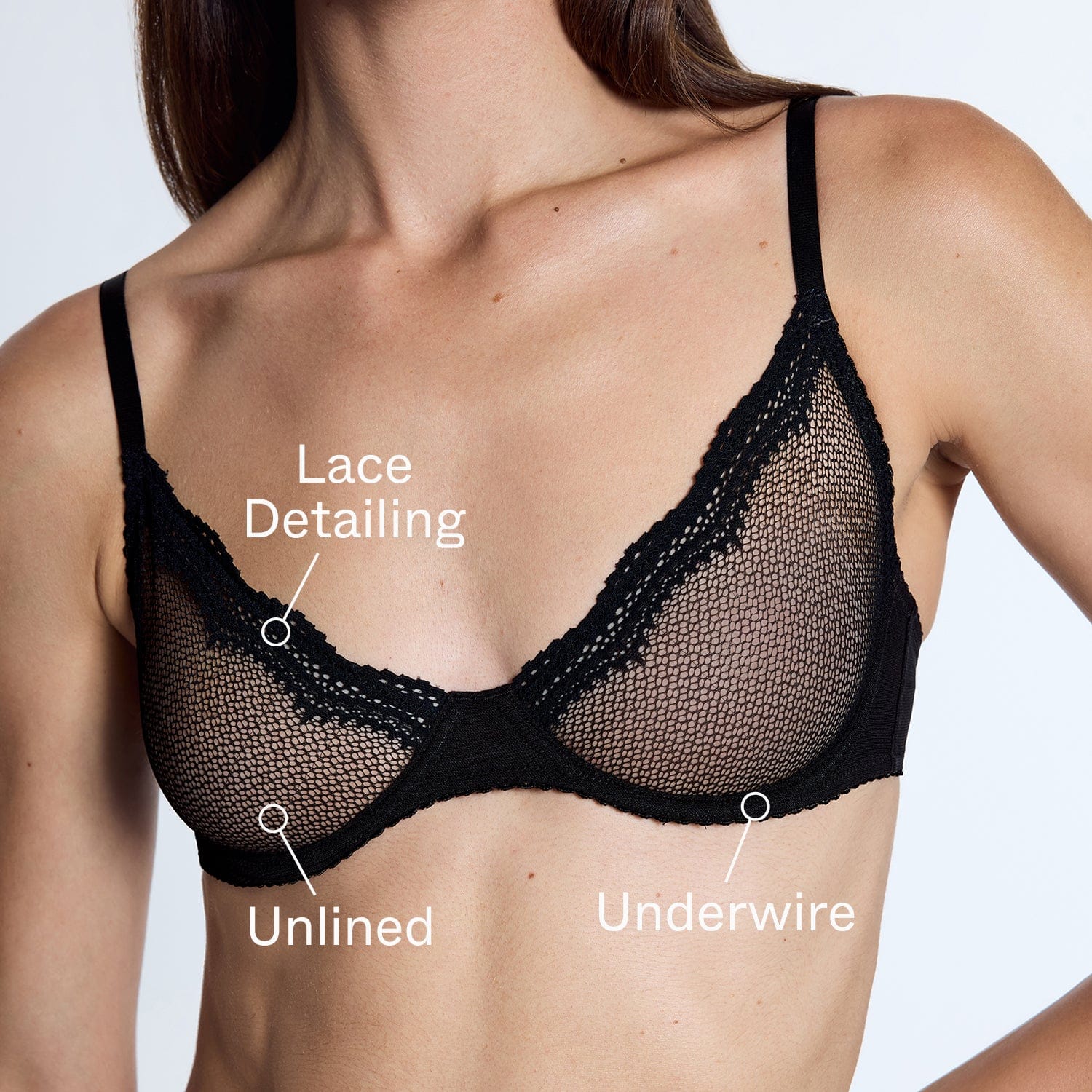 Signature Unlined Demi Bra Black - Image 3