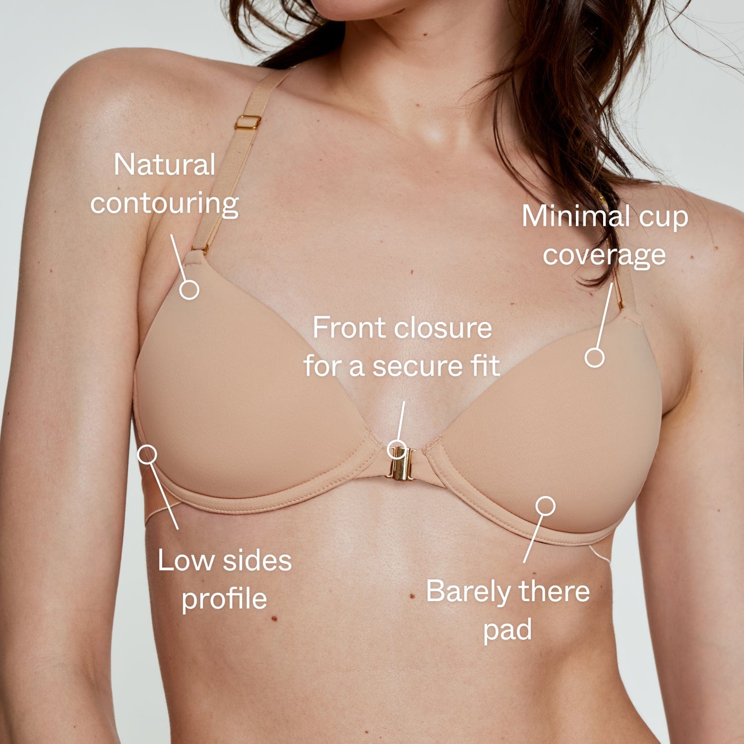 Demi Racerback T-Shirt Bra Fawn - Image 3