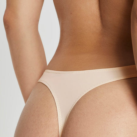 Smooth Mosaic Lace Thong Sand - Image 2